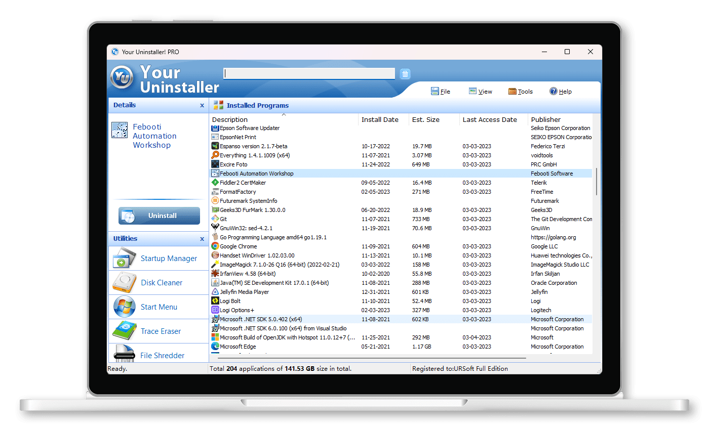 Your Uninstaller! 7 - Windows Uninstaller Software